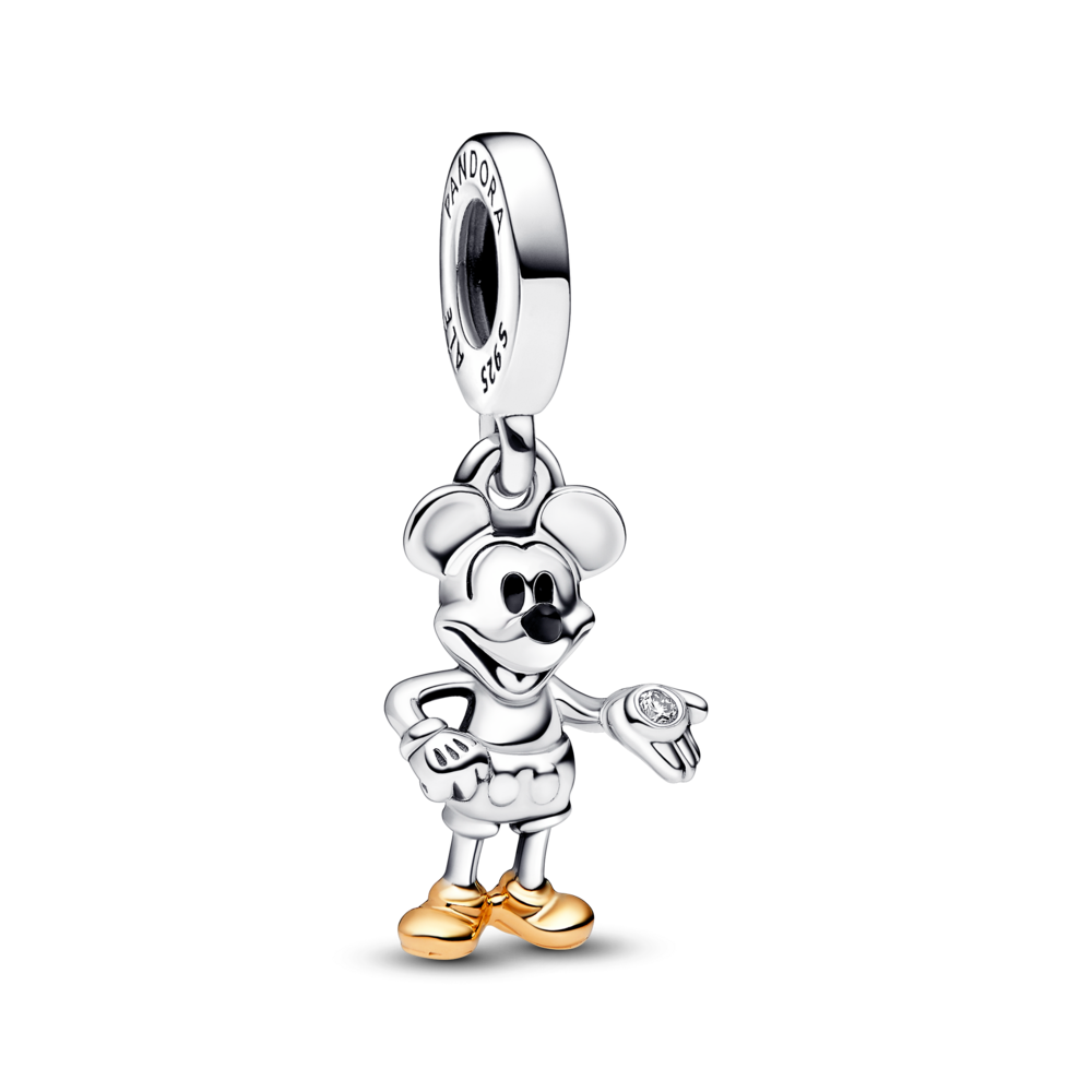 Talisman de tip pandantiv cu diamant obținut în laborator Disney 100th Anniversary Mickey Mouse