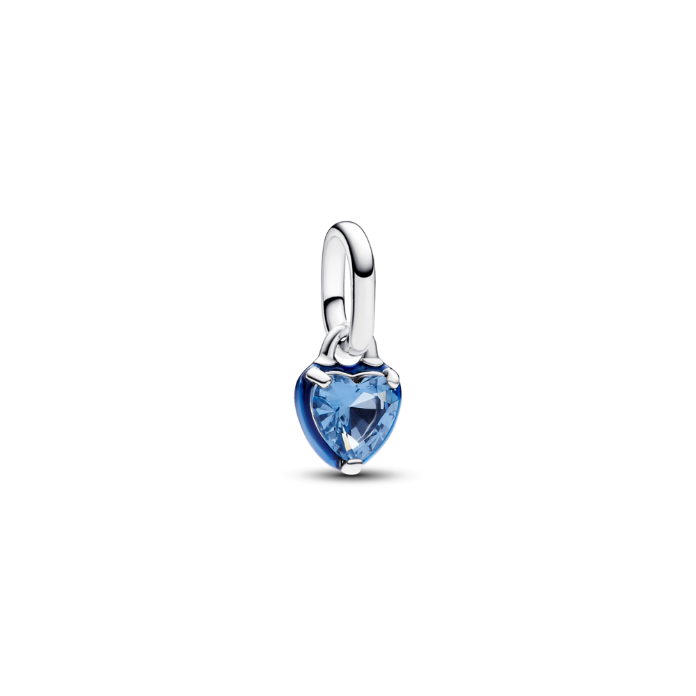 Mini talisman de tip pandantiv cu inimă chakra albastră Pandora ME