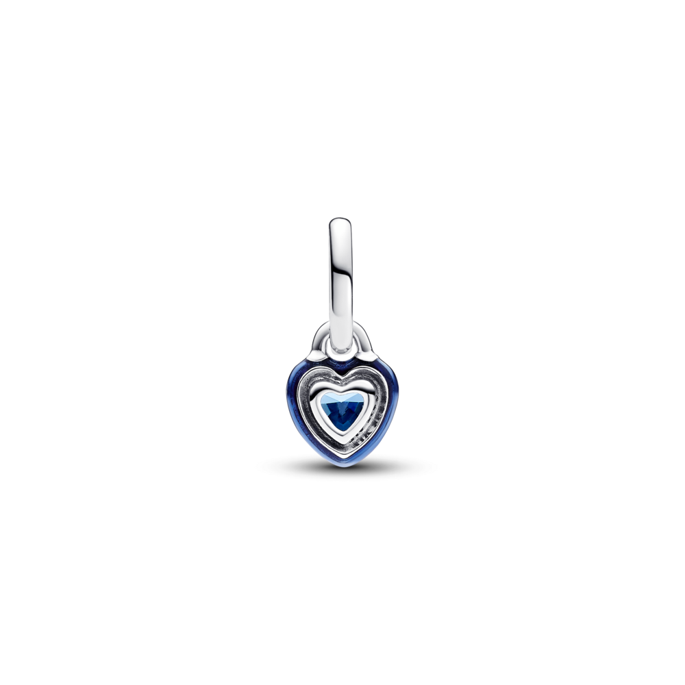 Mini talisman de tip pandantiv cu inimă chakra albastră Pandora ME