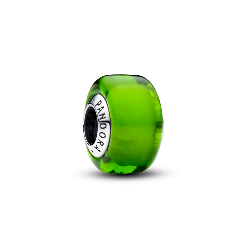 Mini talisman din sticlă de Murano verde
