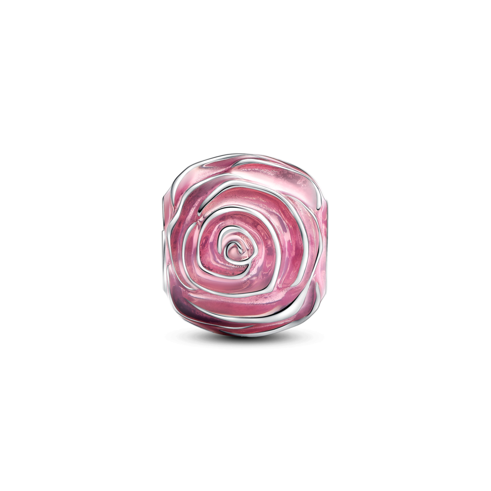 Talisman cu trandafir roz înflorit