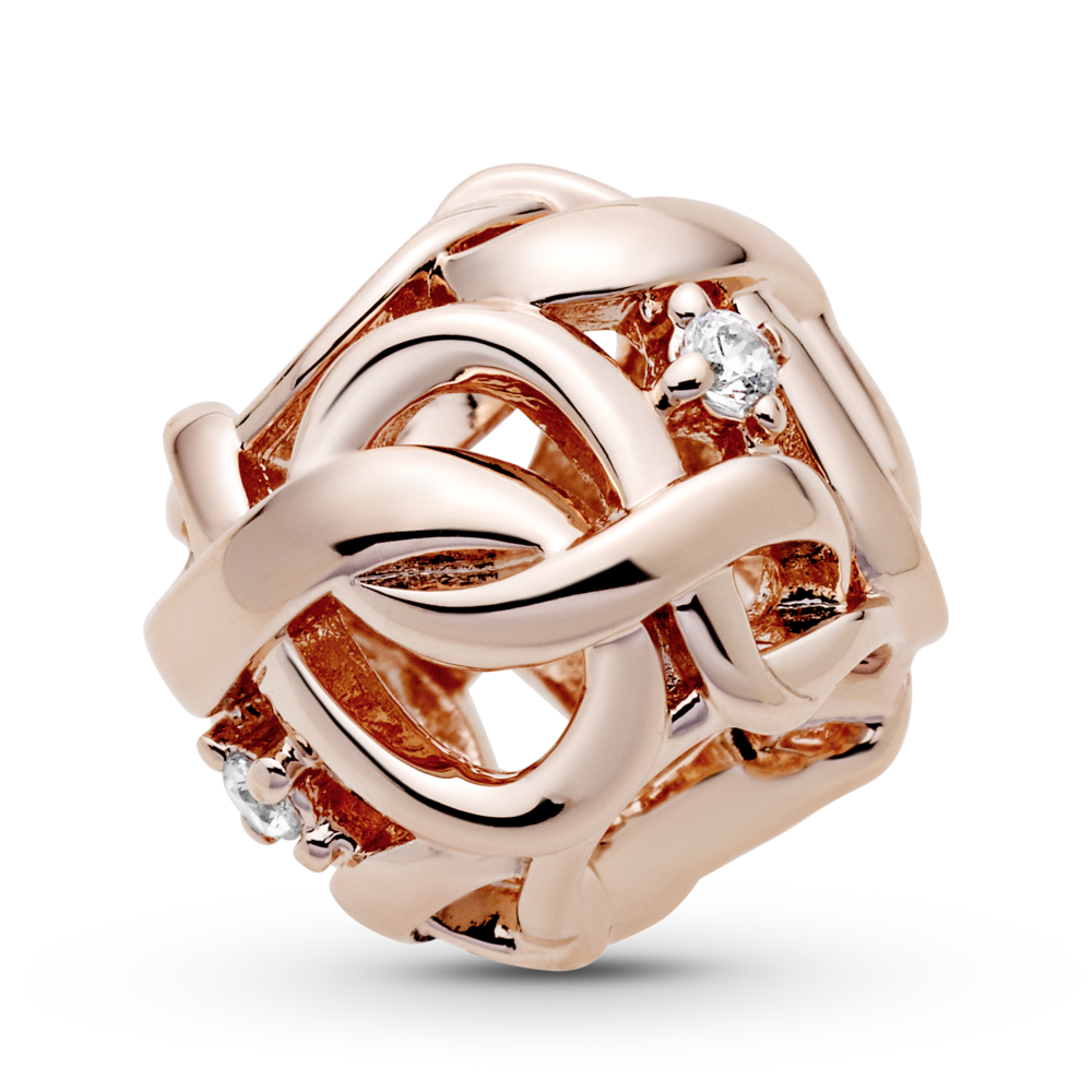 Talisman în stil infinity împletit cu structură dantelată Pandora Rose