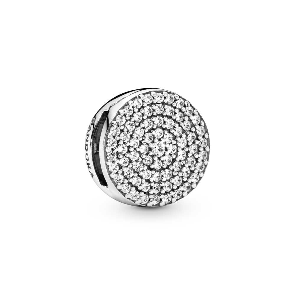 Talisman Cips Pavé Rotund din argint 925, Pandora