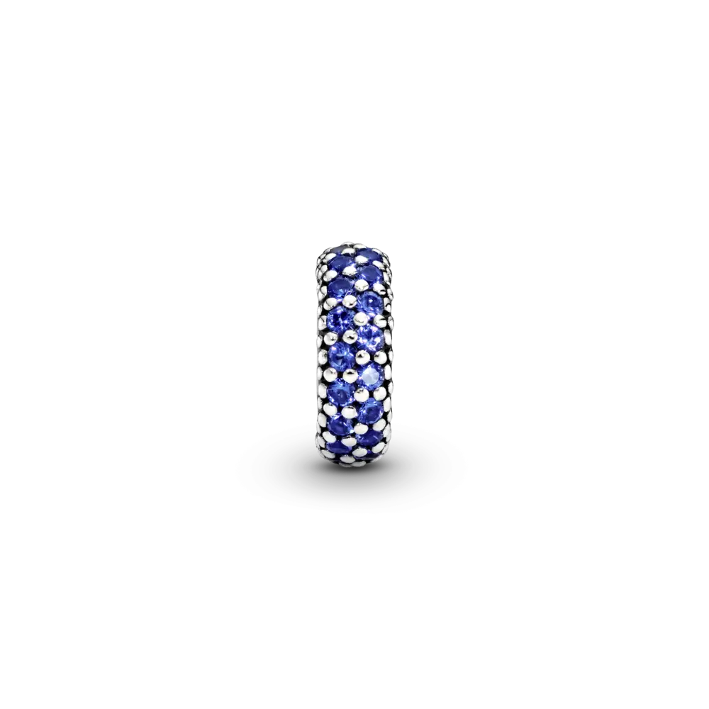 Distanţier bijuterii din argint 925 cu cristale albastru-nocturne, Pandora - Pandorastore Romania