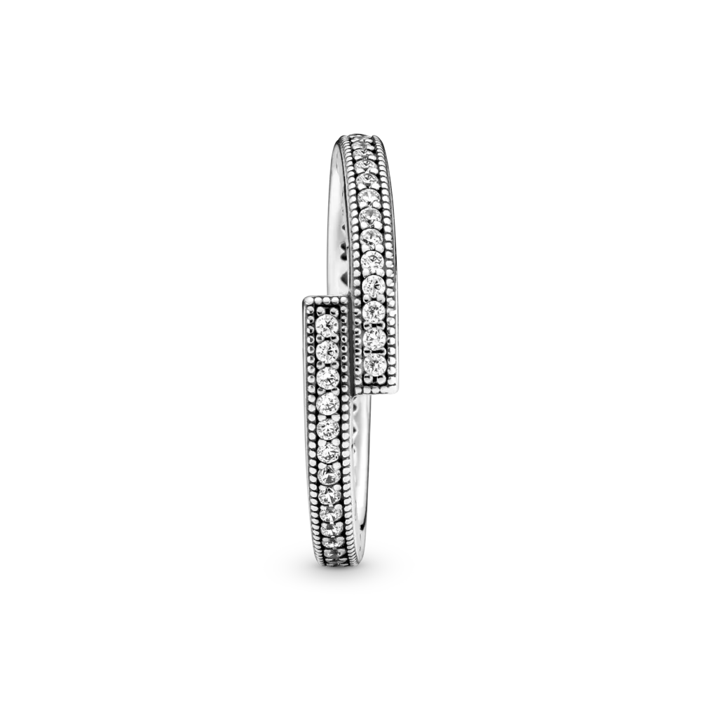 Inel cu model suprapus strlucitor din argint 925, Pandora