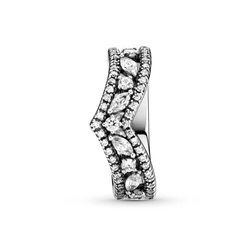 Inel de tip wishbone dublu cu tăiere de tip marchiză din argint 925, Pandora