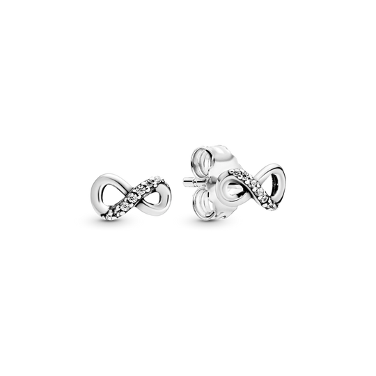 Cercei cu șurub în stil infinity strălucitori din argint 925, Pandora