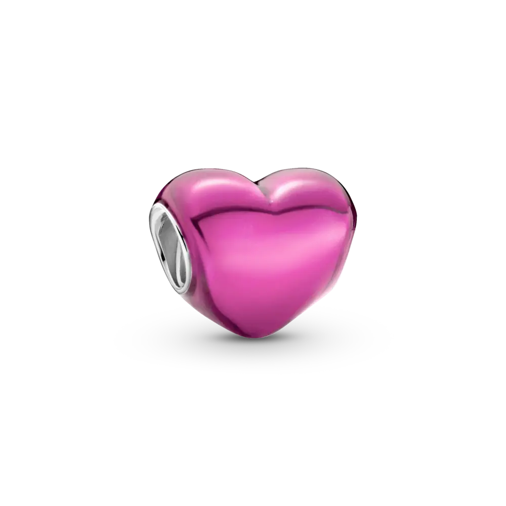 Talisman cu Inimă metalică roz - Pandorastore Romania