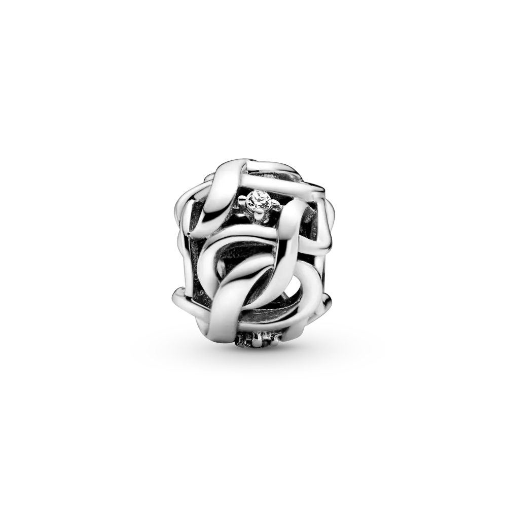 Talisman în stil infinity împletit cu structură dantelată din Argint 925 Pandora